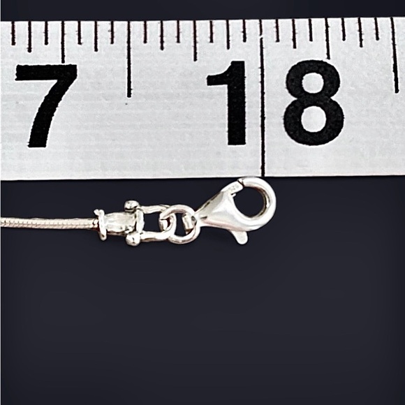 Sterling Silver Square/Geometric Pendant Earring & 18” Snake Chain Set 13.7g - Picture 11 of 12